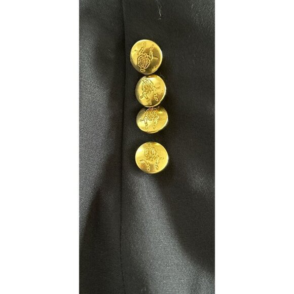 PAUL STUART Sport Blazer 100% Wool Navy Blue Jacket Gold Buttons Size 48/XLong - Picture 10 of 13